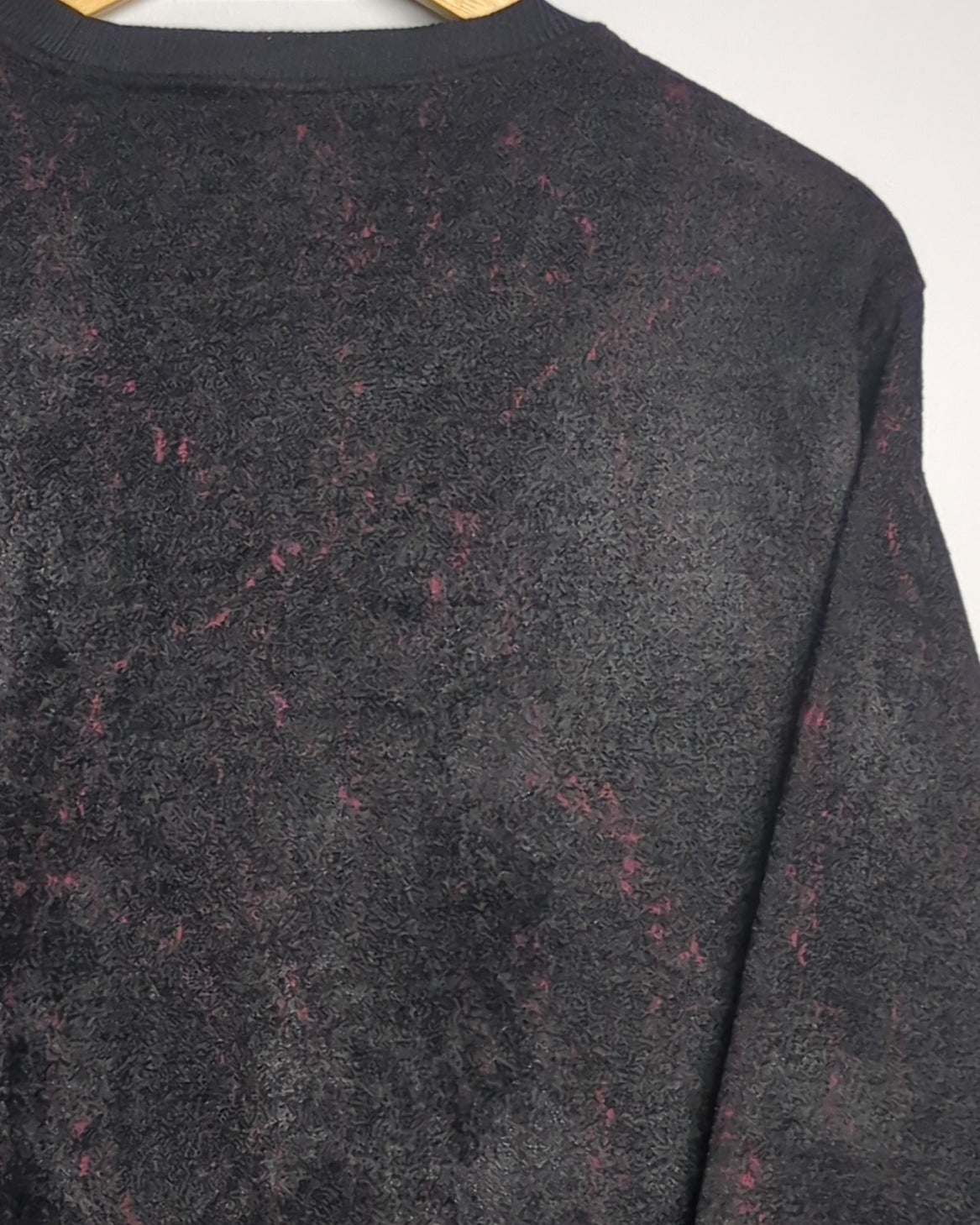 Black Textured Sweatshirt