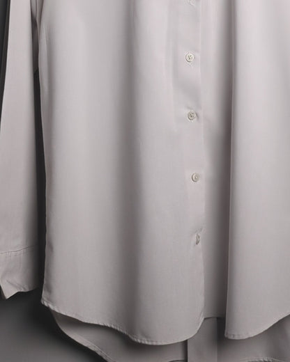 Uni Qlo Beige Button-Down Shirt