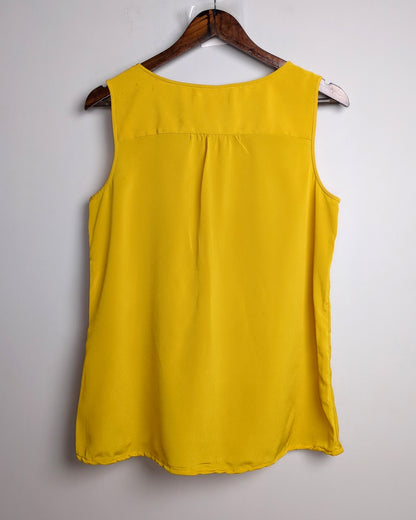Ann Taylor Loft Orange Pleated Top