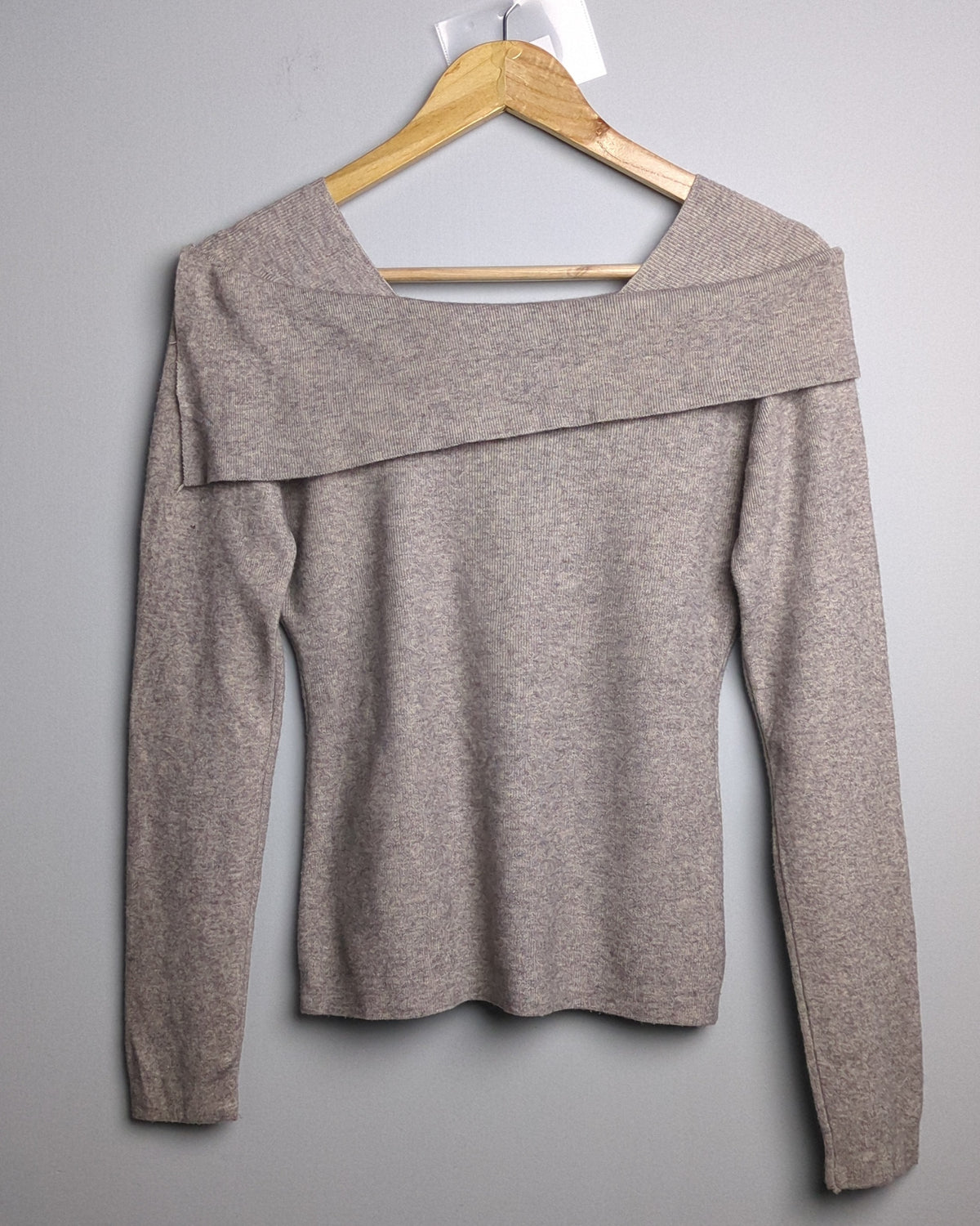 Beige Folded Sweater