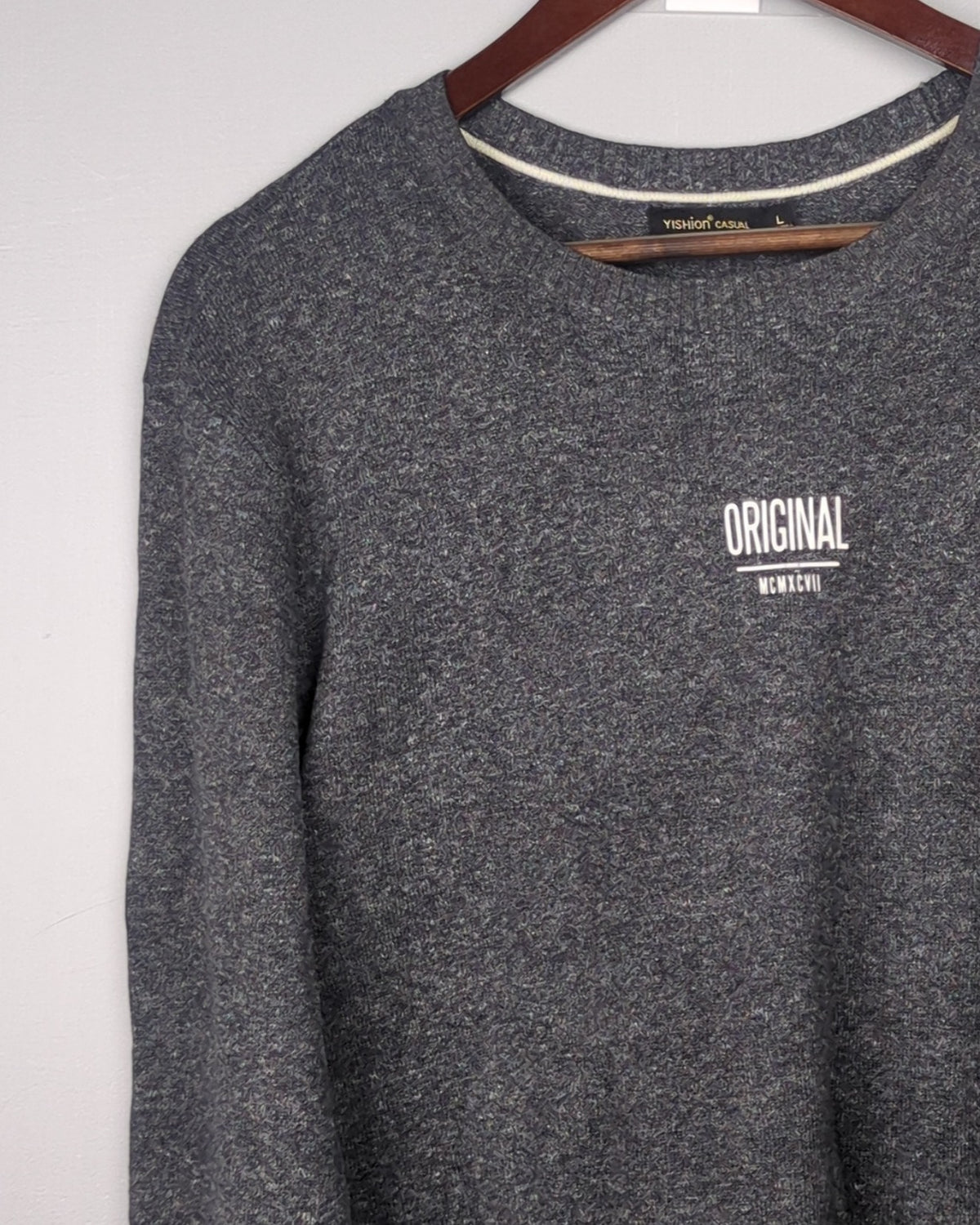 Yishion Gray Graphic Sweatshirt