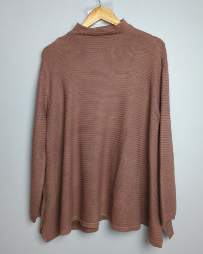 Brown Ribbed Sweater