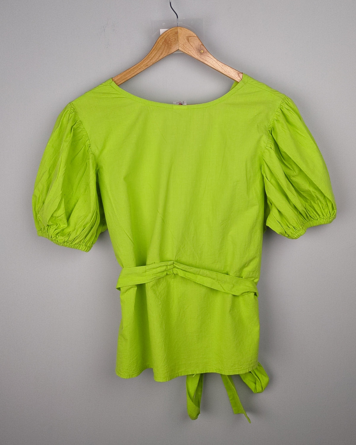 Athena Green Wrap Top