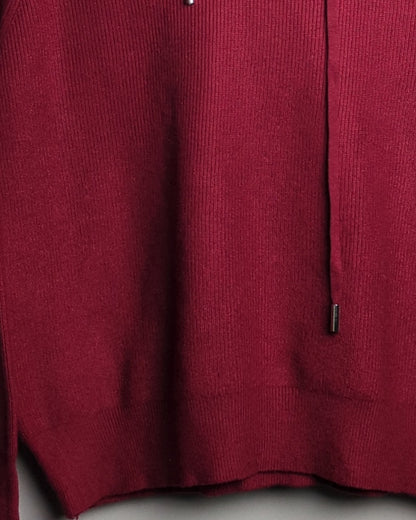 Wine Knit Hoodie