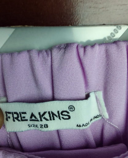 Freakins Purple High-Waist Trousers
