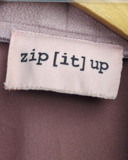 Zip [It] Up Wine Sleeveless Shrug