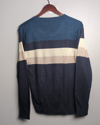 Auevtini Blue Striped Sweater