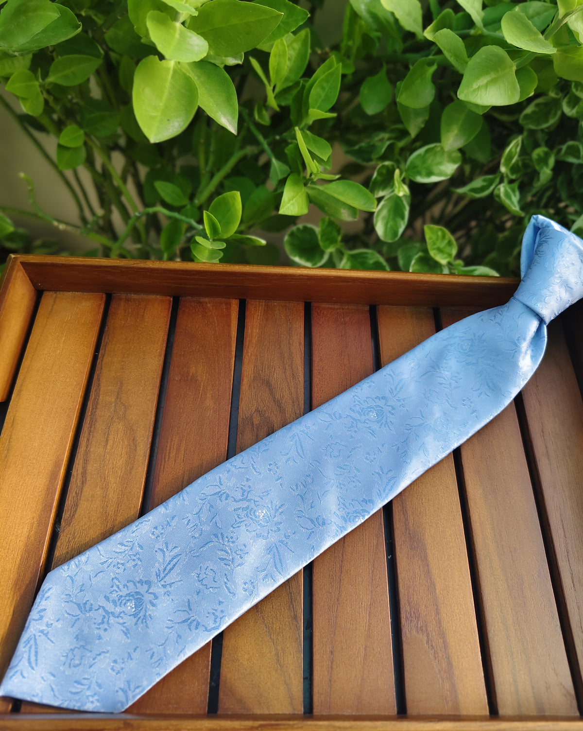 Blue Floral Necktie
