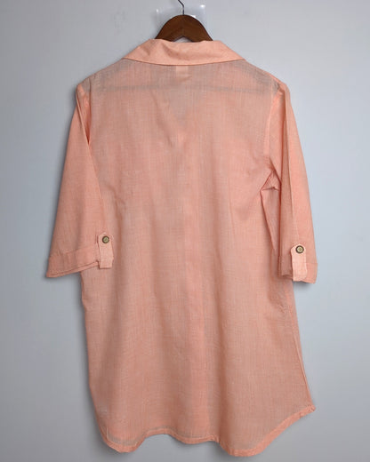 Dotti Orange Buttoned Tunic
