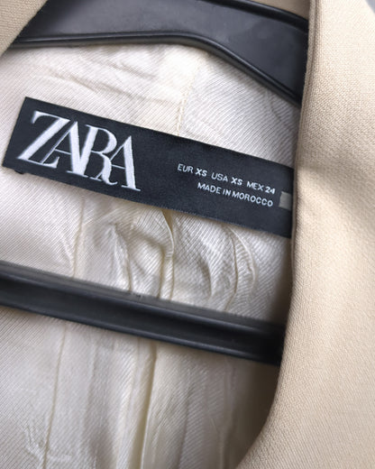 Zara Beige Longline Blazer