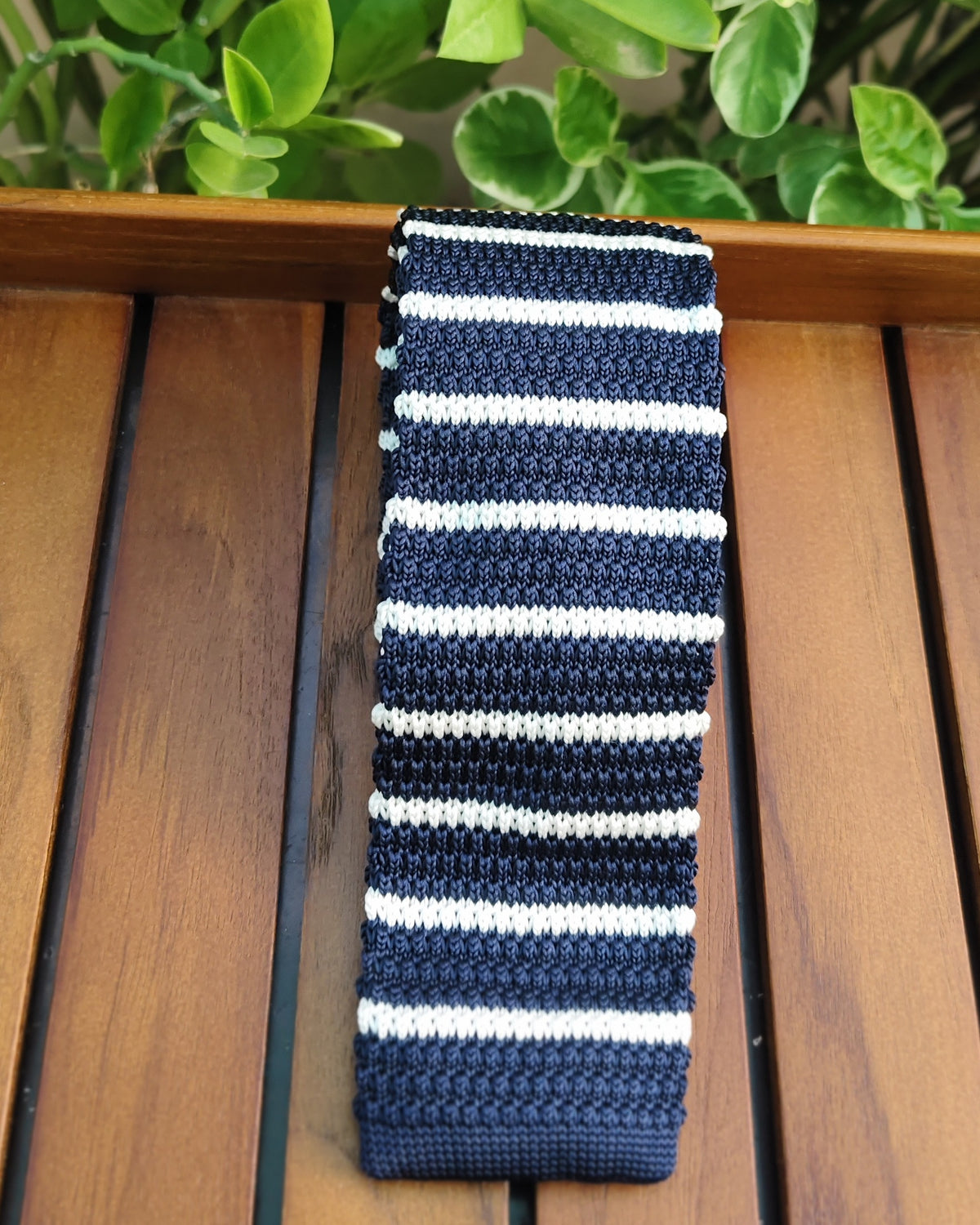 Blue Knitted Tie